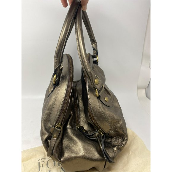 Attilio Giusti Leombruni bag Bronze Metallic Gold Leather Handbag AGL - Picture 6 of 16